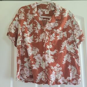 Levi's Rust Floral Casual Shirt
